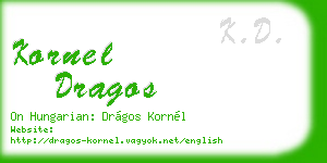 kornel dragos business card