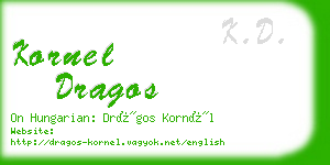 kornel dragos business card